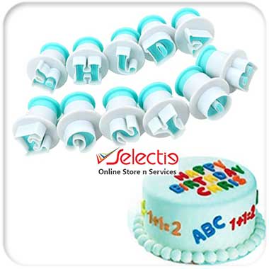 Alphabets Capital Letters Bari Abc Birthday Name Fondant Cake Plunger Cutter 26Pcs Set