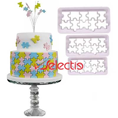 Puzzle Optical Illusion Cake Designs Diy Cookie Cutter