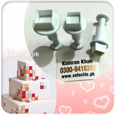 Square Fondant Decore Store Plunger Cutter