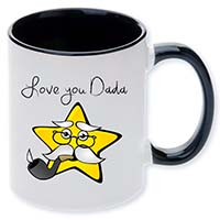 Black inside and handle mug, send birthday gifts to Pakistan