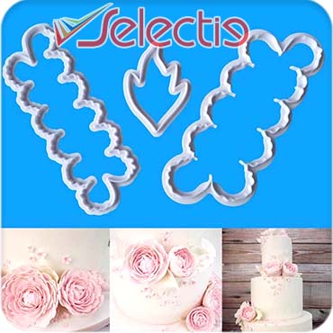 Flower Cutter With Leaf Cake Decoration