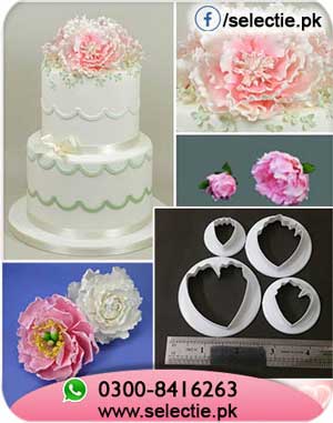 Baking Cookie Cutters Peony Flower 4Pcs Set Wedding Cake Decoration Store Lahore