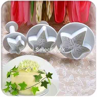 Maple Leaf Ivy Veined Easy Fondant Tools Beginers Plunger Cutter