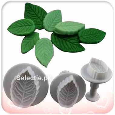 Rose Leaf Leaves Veined 3D Plant Fondent Shop Plunger Cutter