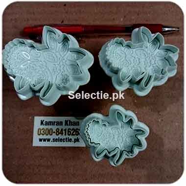 Flower Impression Fondant Suger Paste Plunger Cutter