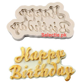 Happy Birthday Fondant Silicone Molds
