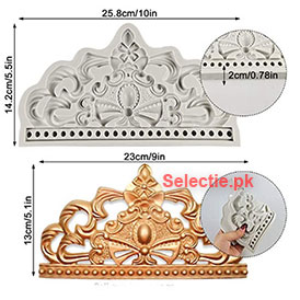 Royal Crown King Majestic Tiara Large Queen Cake Silicone Molds