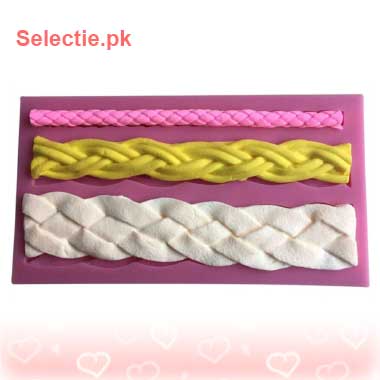 Knit Rope Woven Twist Silicone Sugar Paste Mold