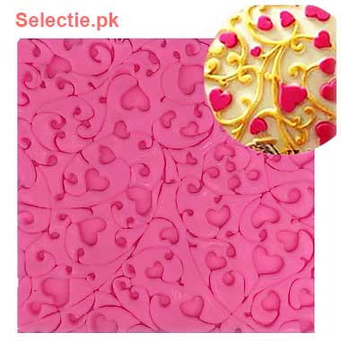 Heart Bale Pattern Texture Silicone Molds