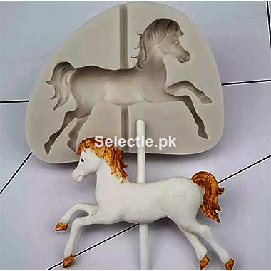 Horse Carousel Love Marry Go Round Animal Kids Cake Silicone Molds