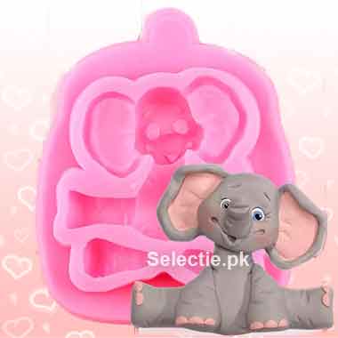 Elephant Hathi Animal Jungle New Born Baby Cake Silicone Molds